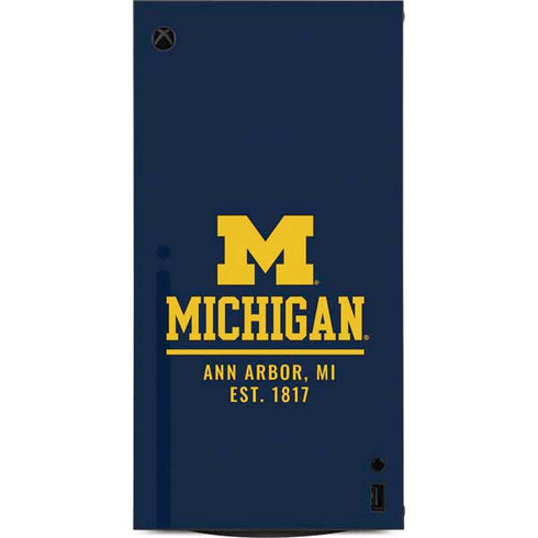 University of Michigan Ann Arbor Est 1817 XBox Series X Digital Edition Console Skin